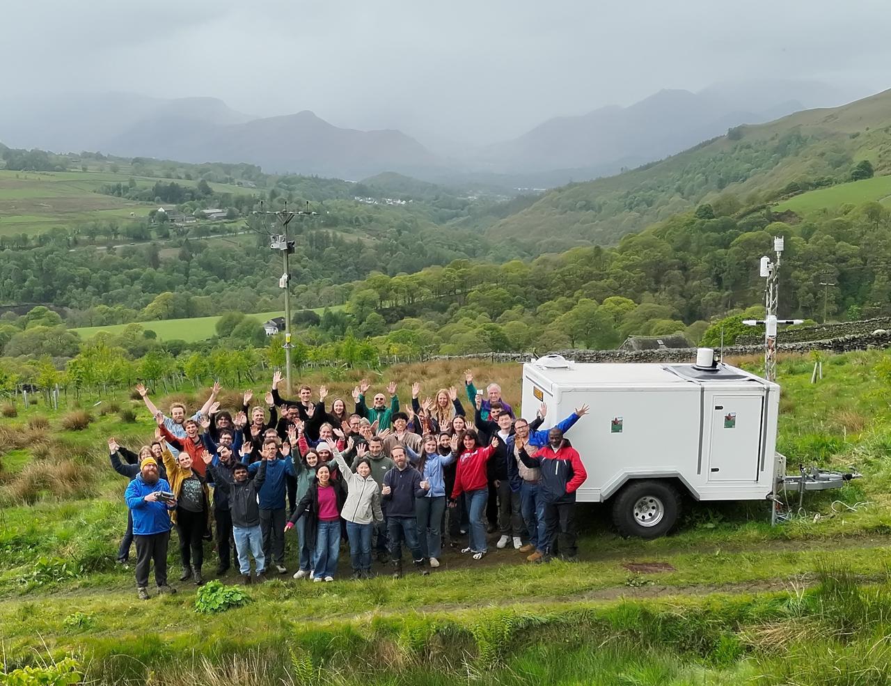 NCAS AMMSS group with a Wx Labs trailer at Blencathra