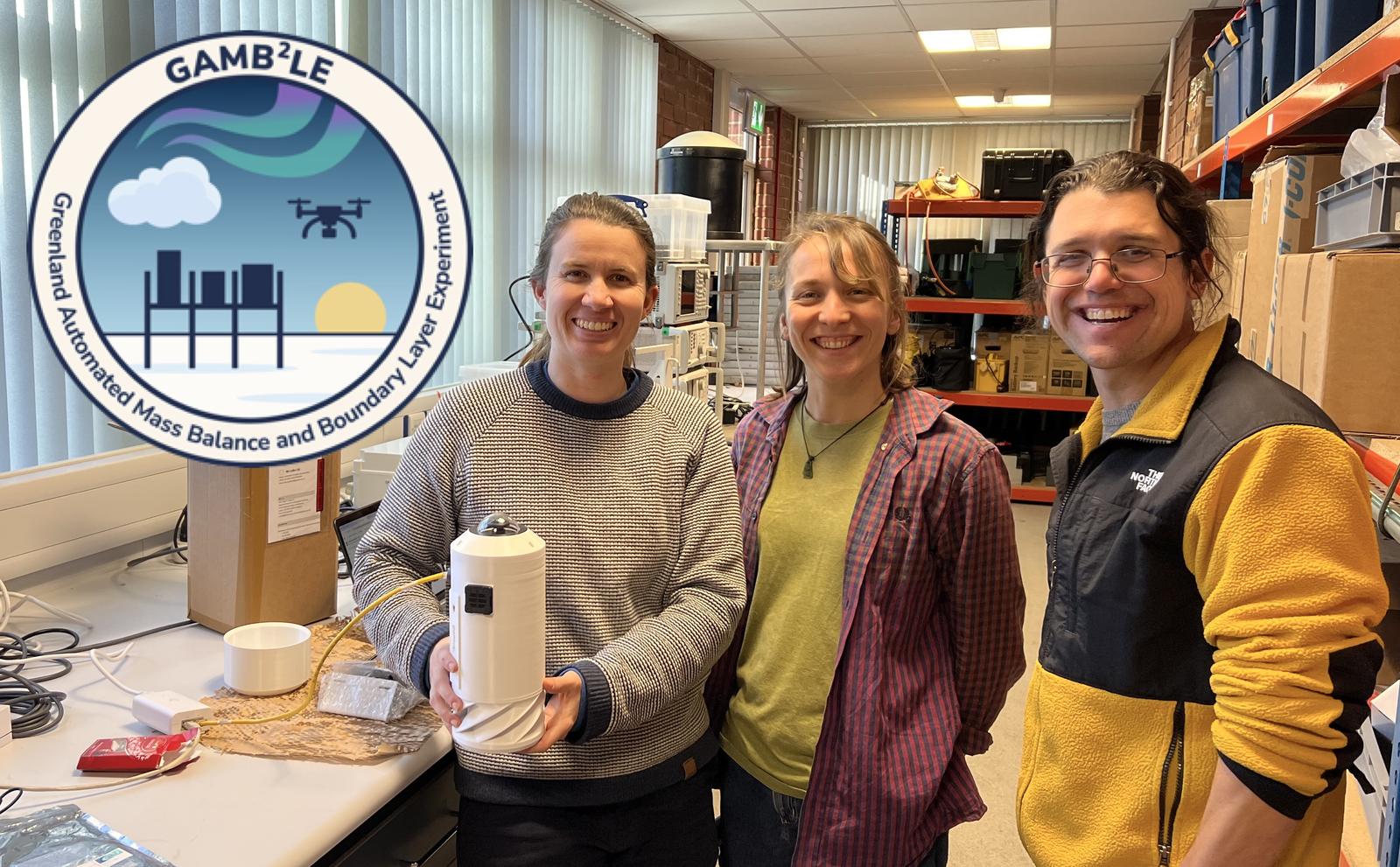 GAMB²LE team with a WxVision station